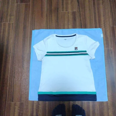 FILA ホワイト テニスTシャツ Lサイズ