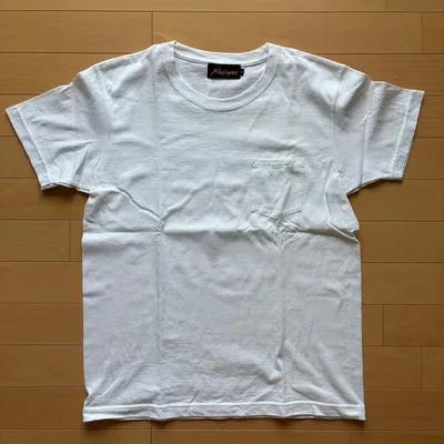 Nasngwam ナスングワム Tシャツ ポケット付き バックプリント 白 M