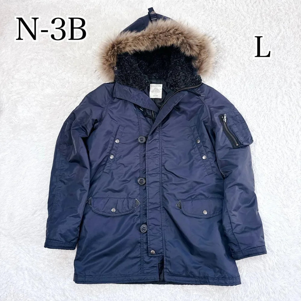 BACK NUMBER N-3B ミリタリーフライトジャケット ネイビー L