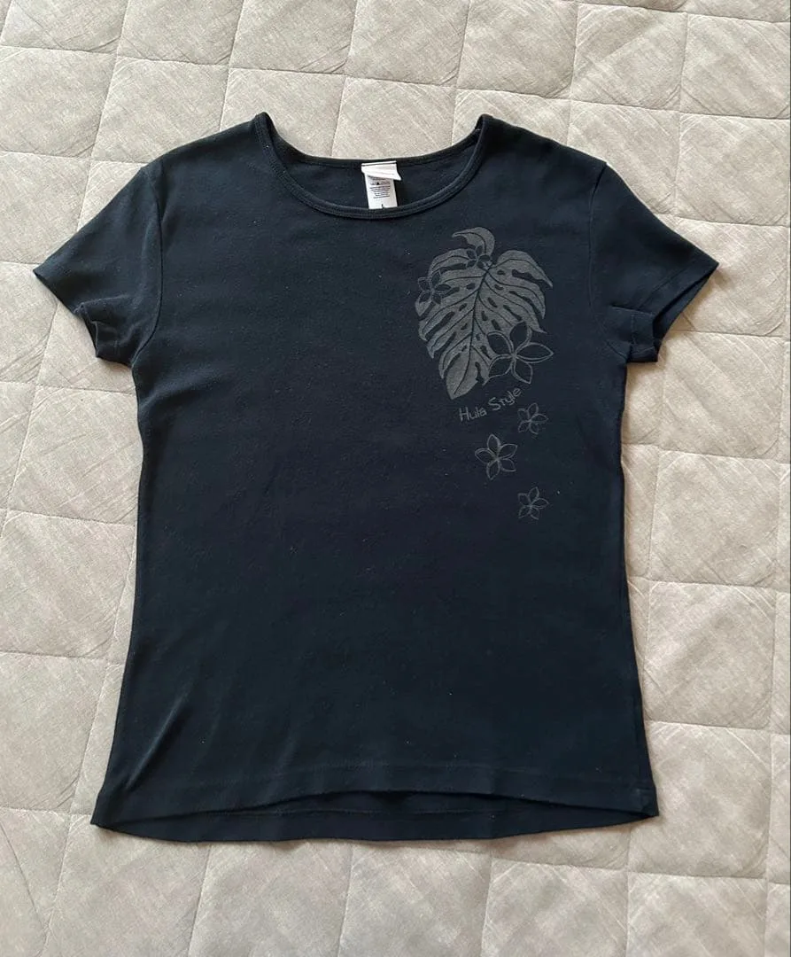HULA style フラダンスTシャツ*黒*L