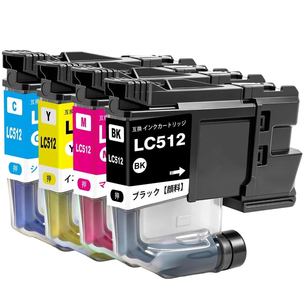 【新品未使用】LC512 互換インク 4色4本セット ブラザー用 全色顔料