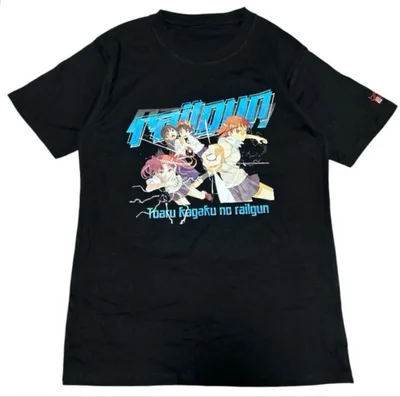 00s とある科学の超電磁砲 archive グラフィック Tシャツ ブラック