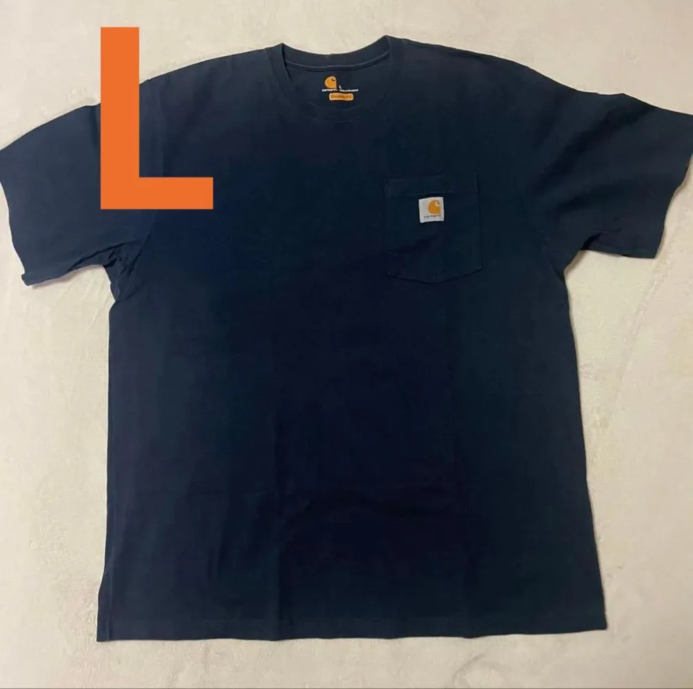 Carhartt カーハート ポケット付きTシャツ ネイビー Lサイズ K87
