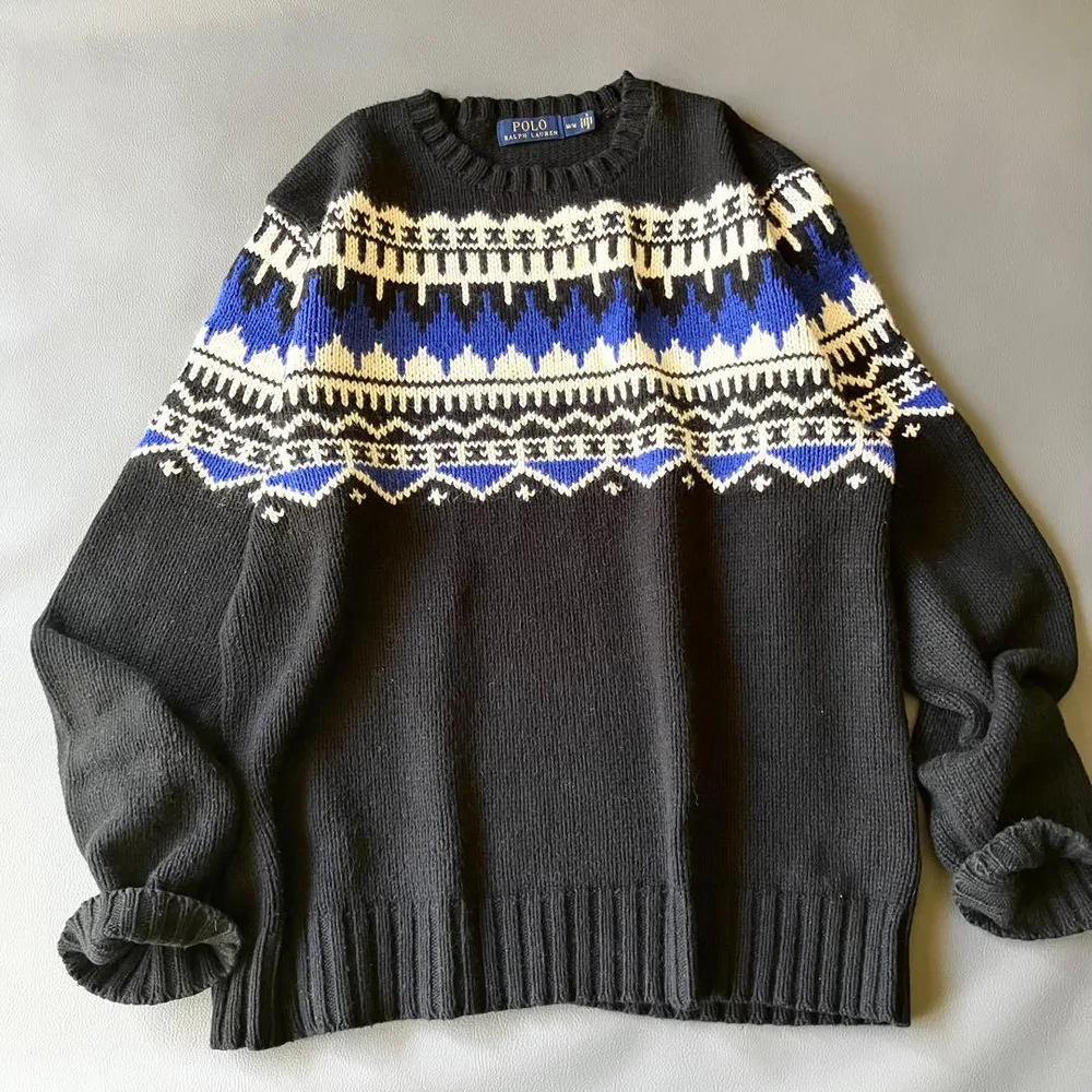 ポロラルフローレン カシミヤ混 フェアアイル柄 ニット セーター ノルディック柄