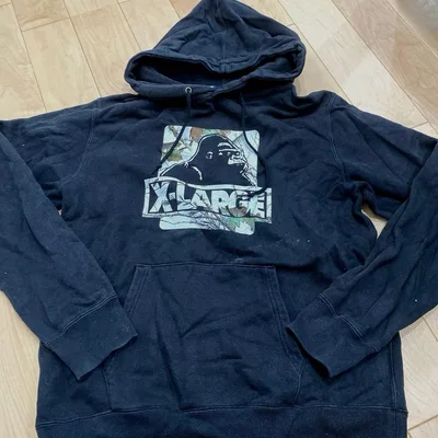 XLARGE パーカー ブラック ゴリラロゴ