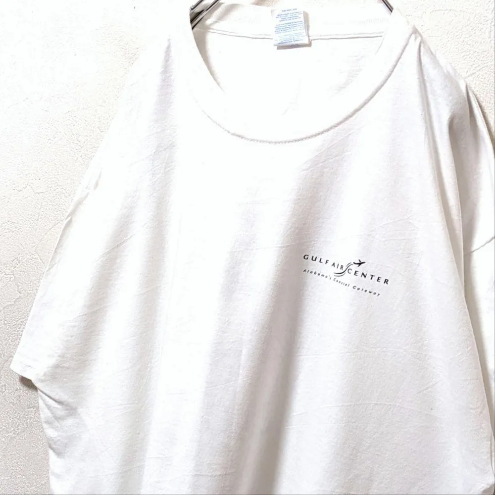 ポート&カンパニー ガルフエアセンター ロゴ Tシャツ ホワイト白 XL古着