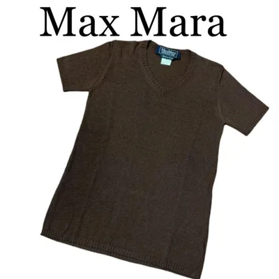 【美品】マックスマーラ Max Mara イタリア製 半袖 ニットセーター