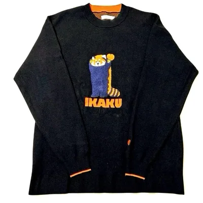 graniph グラニフ 黒 スウェット トレーナー イカク IKAKU