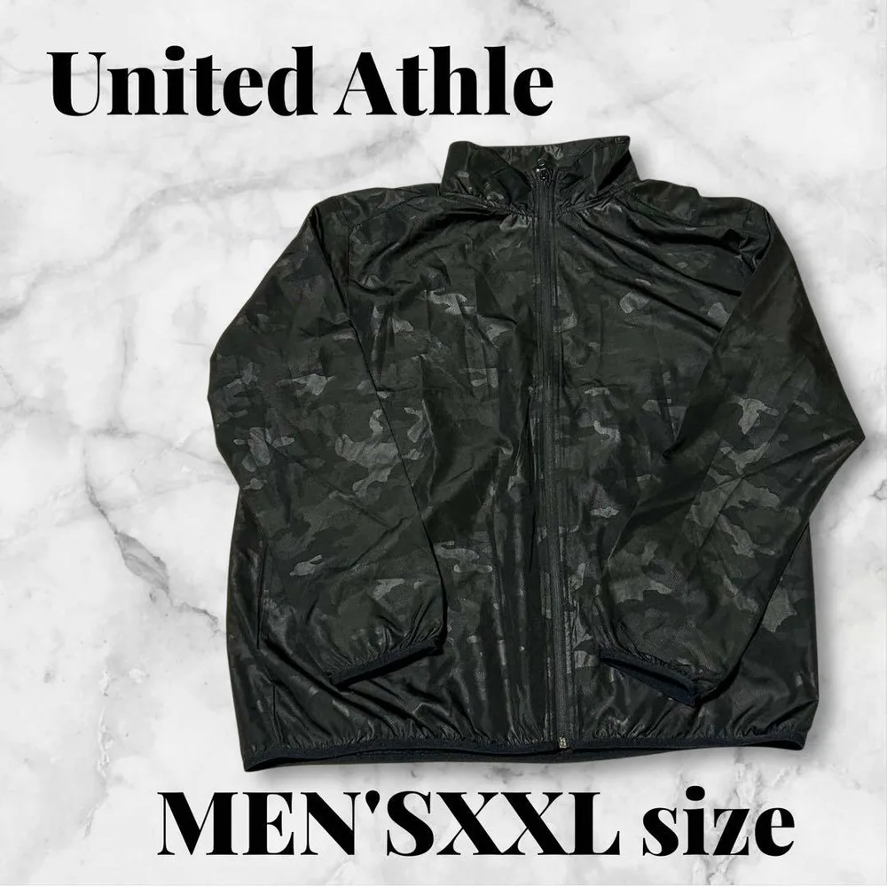 United Athle ブラック迷彩 ナイロンジャケット MEN'S XXL