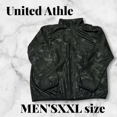 United Athle ブラック迷彩 ナイロンジャケット MEN'S XXL