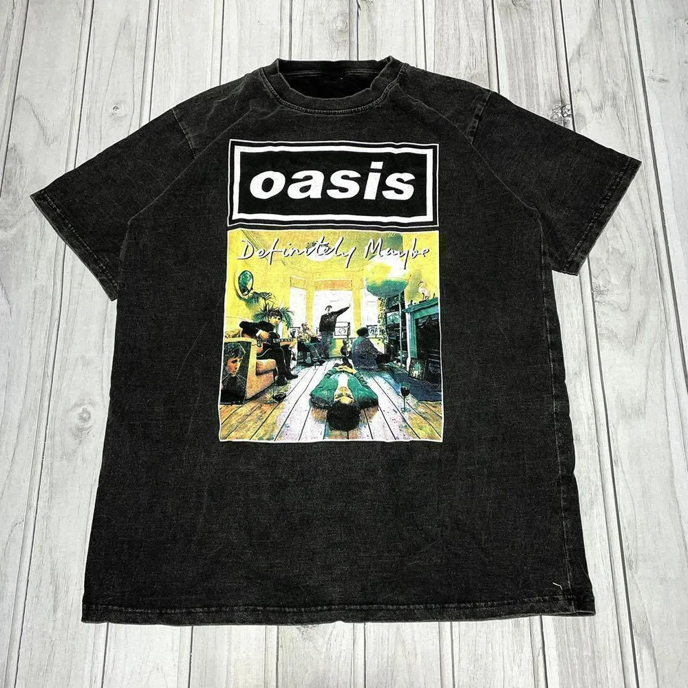 Oasis Definitely Maybe バンドTシャツ ヴィンテージ加工