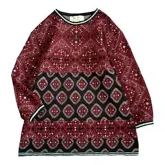 定価31900円 77circa ジャカード柄 トップス ニット プルオーバー