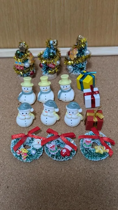 クリスマス ミニチュア フィギュア セット