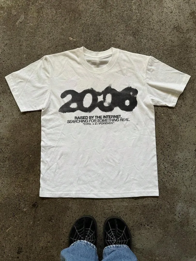 2006 グラフィック Tシャツ opium y2k ホワイト Sサイズ