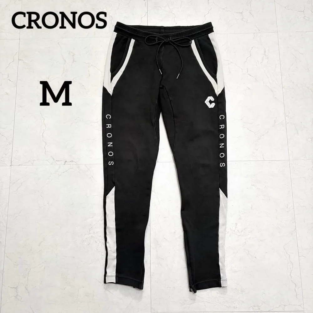 CRONOS ジョガーパンツ ブラック ホワイト ジムウェア 筋トレ