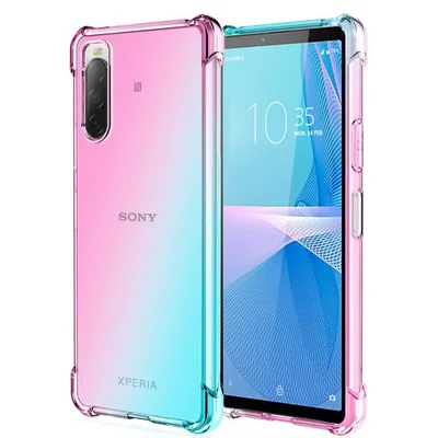 Xperia 10 III 手帳型ケース ピンク/グリーン
