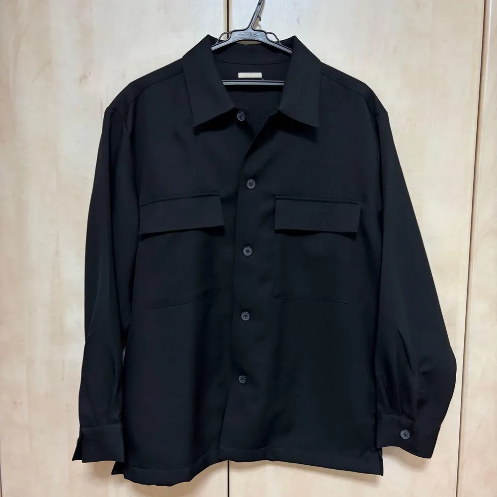 リラックスフィット CPOシャツ 長袖 黒
