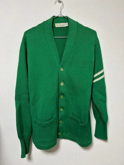 Burean ヴィンテージ カーディガン グリーン 42 古着 50s 緑