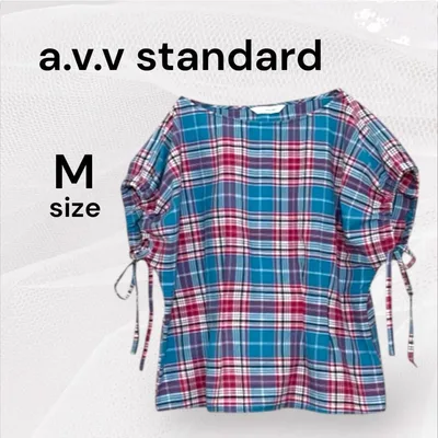 a.v.v standard アーヴェヴェ 美品 チェック柄 トップス ブラウス