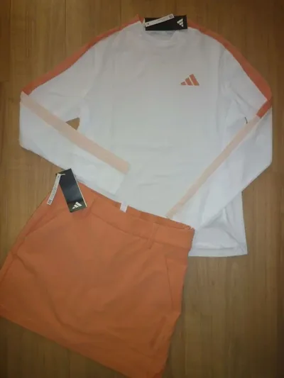 【新品L】adidas アディダスゴルフ 長袖シャツ&スカート セット