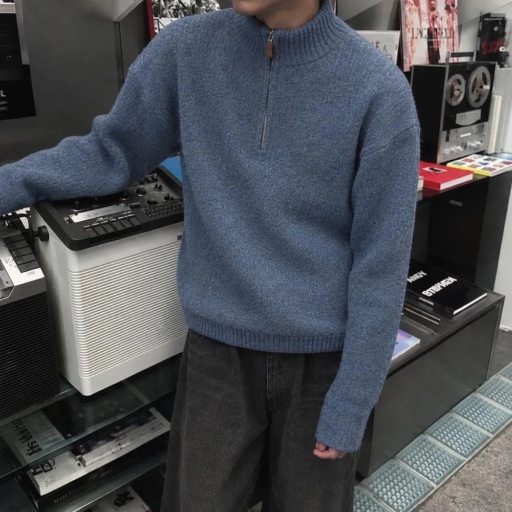 90s Polo Ralph Lauren ハーフジップ ニット ウール ポロ