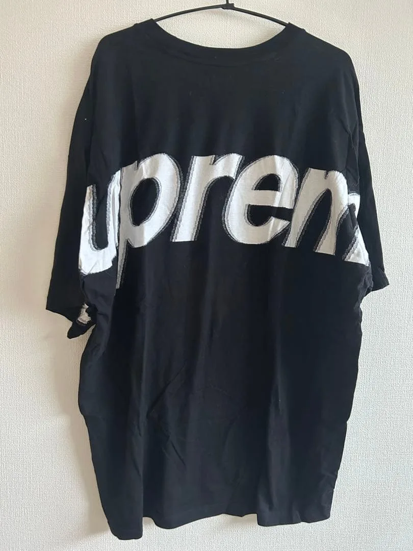 Supreme Tシャツ 黒 ビッグロゴ XL