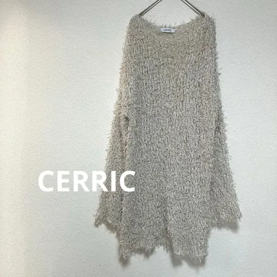 CERRIC FRINGE DROP KNIT IVORY 00s Y2K 韓国