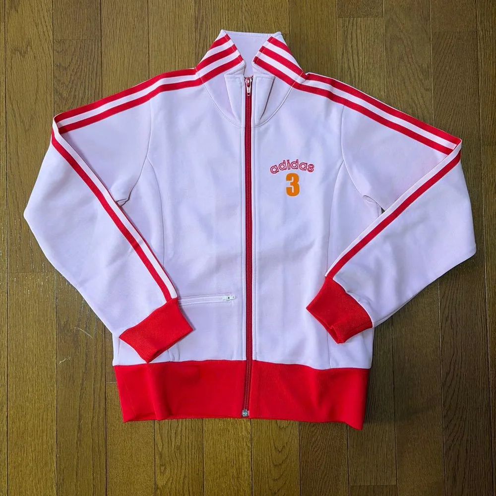adidas トラックジャケット ピンク×レッド