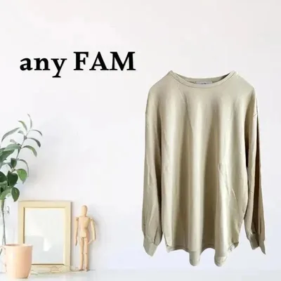 zY253【FREE】any FAM Tシャツ/カットソー 長袖 無地 シンプル