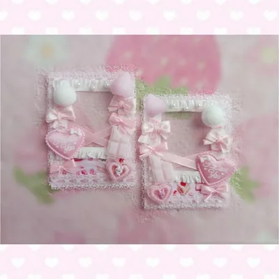 トレカケースデコ ホイップデコ 量産型 ピンク 平成女児 B8 ペア いちご