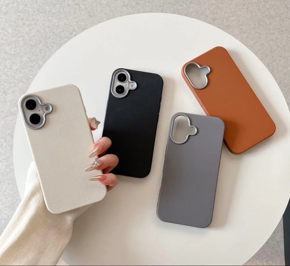 iPhone17用スマホケース レザー調