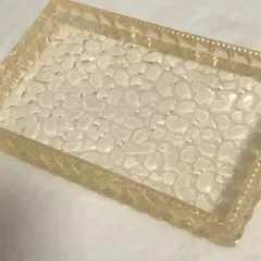 【レジン】キラキラトレイ イエロー
