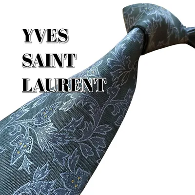 ★YVES SAINT LAURENT★ グレー系 総柄 日本製