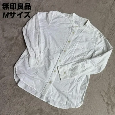 無印良品 スタンドカラーシャツ 長袖 ホワイト M