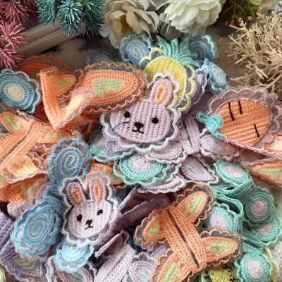 ハンドメイド 手芸 ワッペン 刺繍ワッペン 兎 うさぎ パッチ 新品