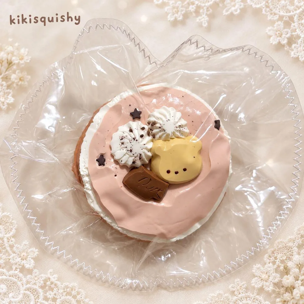 【大人気】kikisquishy ぼやぼや袋 とろりバター くまマカロン M
