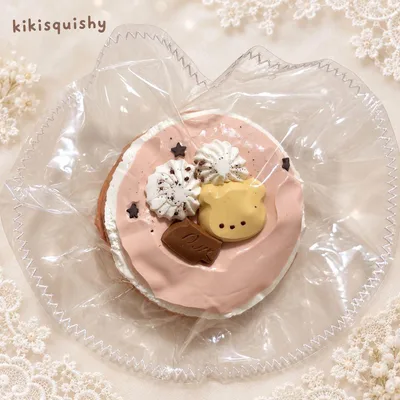 【大人気】kikisquishy ぼやぼや袋 とろりバター くまマカロン M