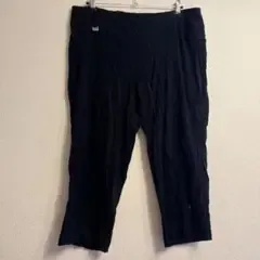 アルファニ ゆったり パンツ ストレート 3L 黒 レーヨン混 海外古着