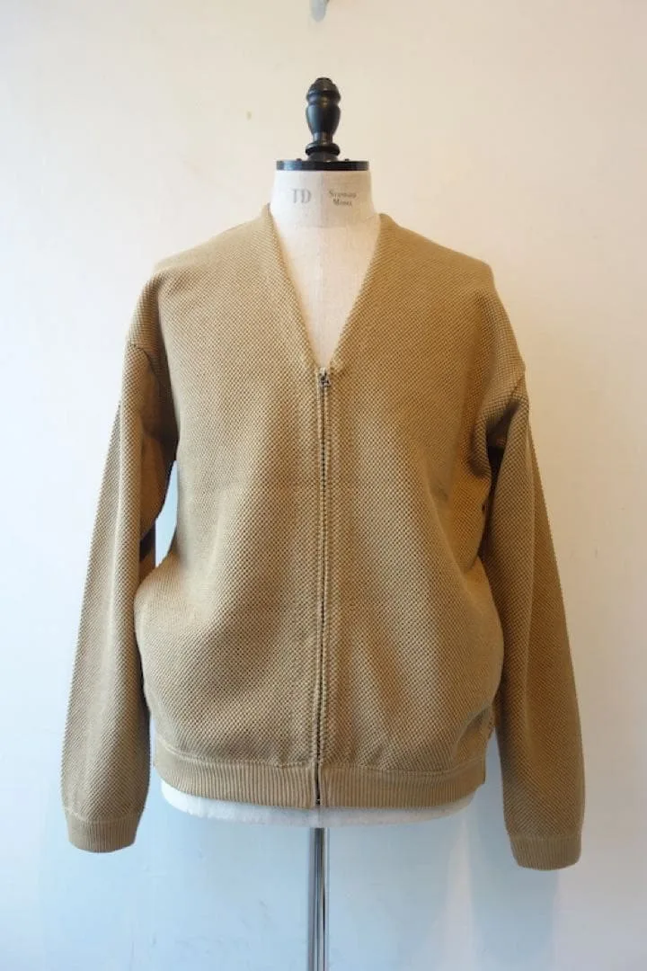 crepuscule 19SS moss stitch zip cardigan