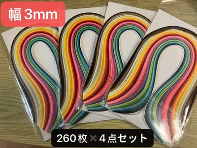 幅3mm クイリングツール クイリングペーパー 4点セット レンジ、