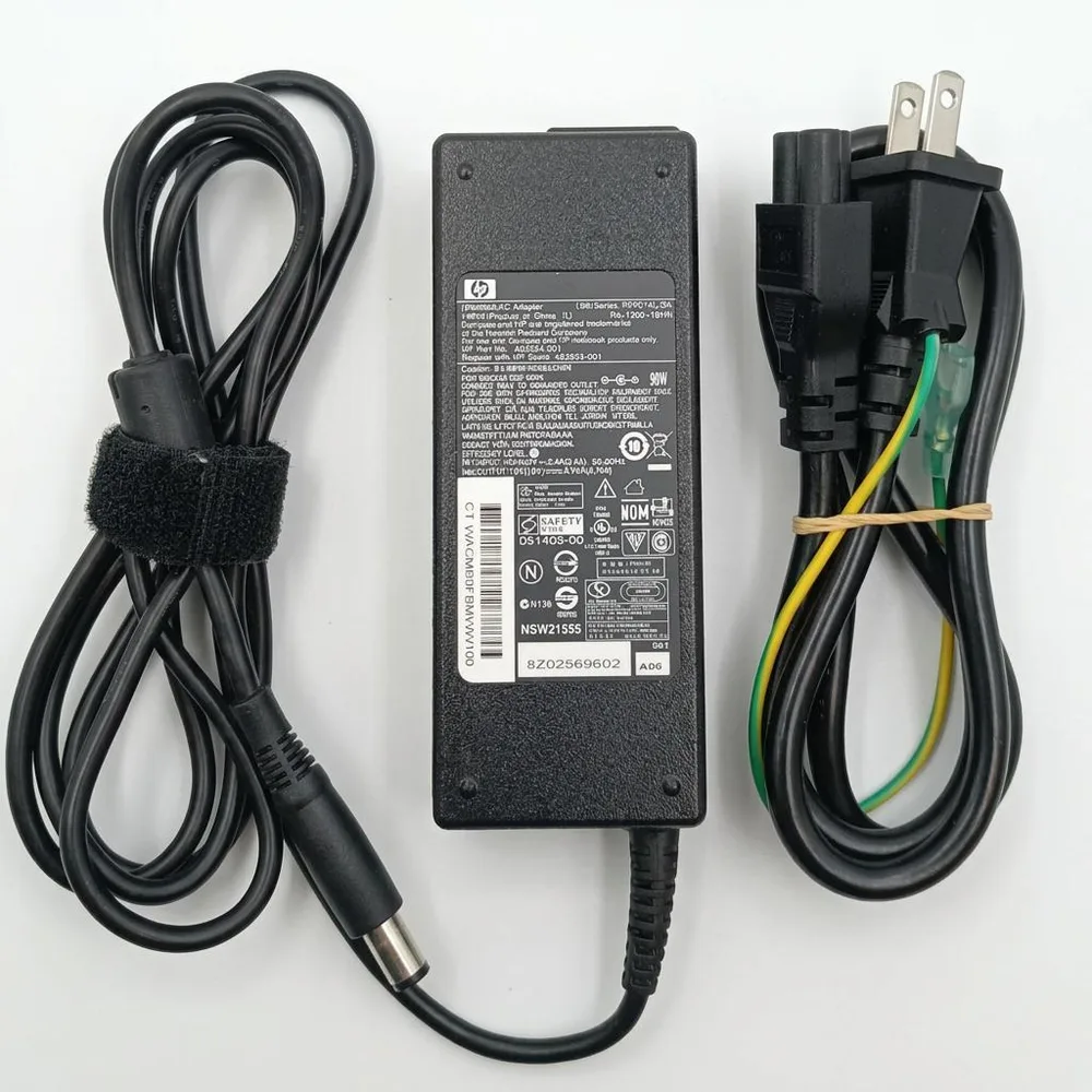 【24時間以内発送】HP純正ACアダプター◆90W/丸型/黒色/7.4mm