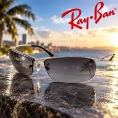 Ray-Ban レイバン サングラス RB-3183 砂打ち ミラー ブラック