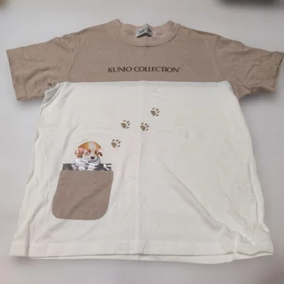 KUNIO COLLECTION 半袖Tシャツ 子犬プリント