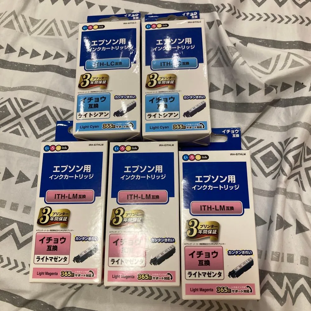 エプソン用 イチョウ 互換インク 2色5個