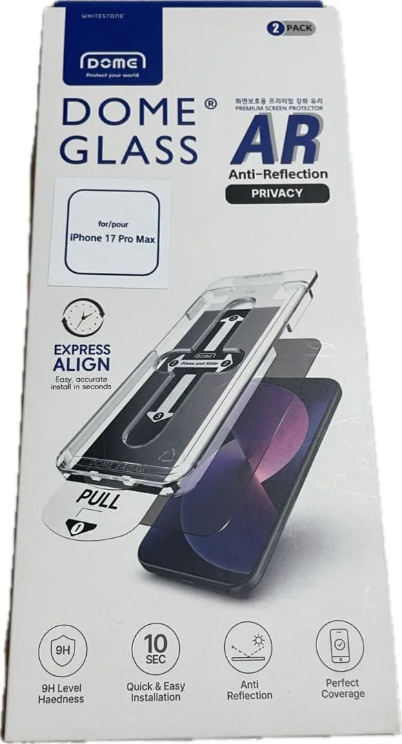 Whitestone DOME GLASS iPhone 17 Pro Max用