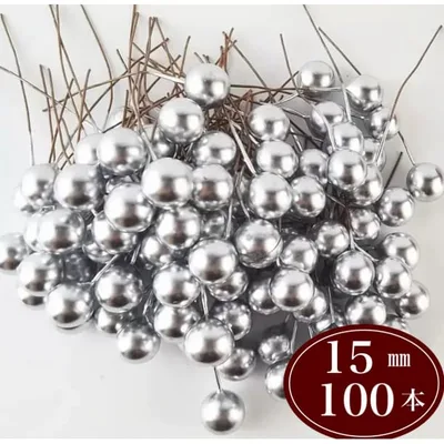 100 シルバー クリスマス リース ベリー ツリー 門松 赤い実 スワッグ