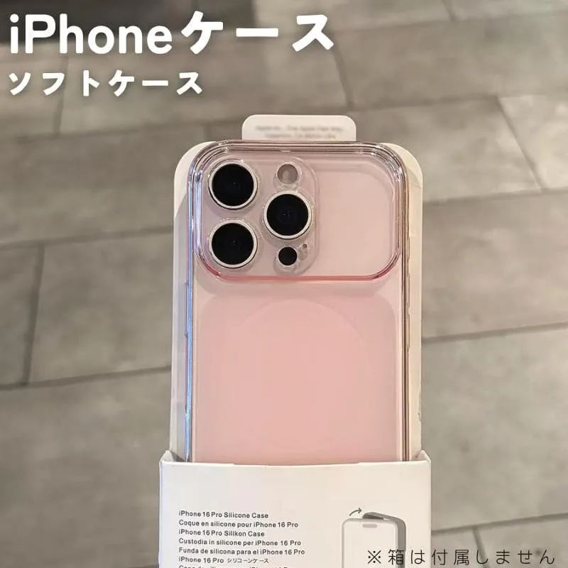 iPhone16Proケース ピンク ソフトケース マット 薄型 軽量