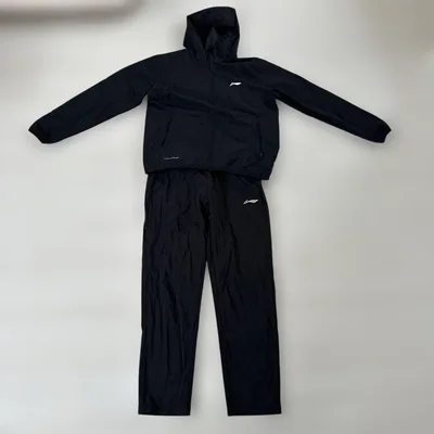 LI-NING ナイロンジャケット セットアップ ブラック M