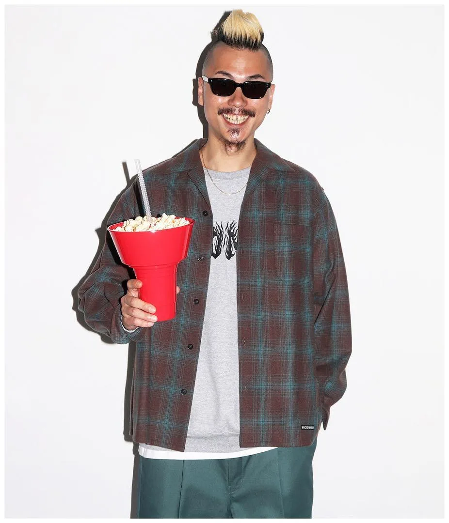 ワコマリア × ペンドルトン オンブレチェック オープン カラーシャツ25FW