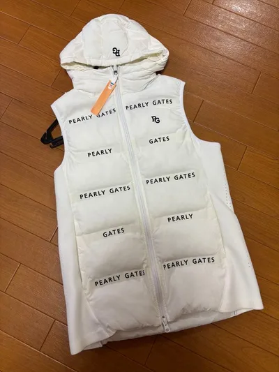 値下げ!PEARLY GATES パーリーゲイツ 中綿ベスト ホワイト サイズ2
